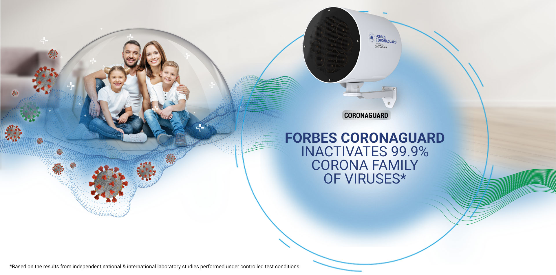 FORBES CORONAGUARD INACTIVATES 99.9% CORONA FAMILY OF VIRUSES*